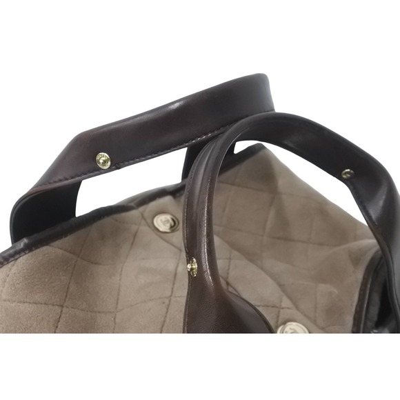 CHANEL Half Matelasse Handbag CC Coco Mark Brown Mouton - Picture 4 of 10